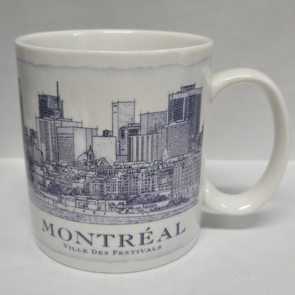 Starbucks 2006 Montréal Ville Des Festivals  Mug - White and Blue 18 oz